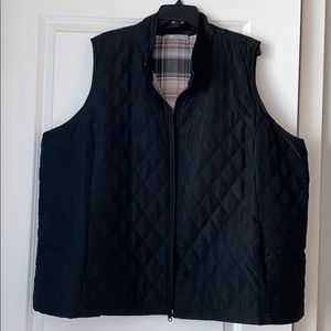 Black Quilted Vest w/ Flannel Interior Size 3x